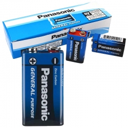 Panasonic manganez 9 volt 12li pil (paket fiyati)(6f22be/1s)