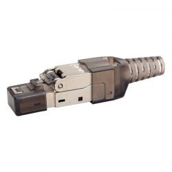Pensesiz kolay bağlantili metal cat6 stp jack konnektör