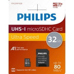 Philips FM32MP45B/00 32GB Class10 UHS-I U1 TF Adaptörlü Micro SDHC Hafıza Kartı