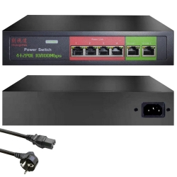 Poe switch 4 port+2 uplink 10/100 mbps csd-4842m