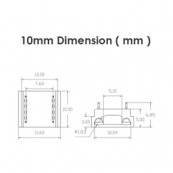 Powermaster 10Mm Çift Uçlu Konnektör - Cob Led Şerit Ara Konnektörleri 2Pin Bağlantı
