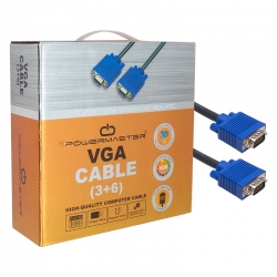 Powermaster 15 pin 3+6 erkek/erkek 10 metre vga kablo