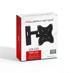 Powermaster 22'-37' Çift Kollu Kilitli Hareketli Duvar Askı Aparatı PWR-H34