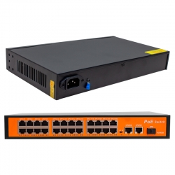 Powermaster 24 port 10/100/1000 mbps 300 watt 24+3+sfp poe gigabit ethernet switch