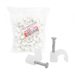 Powermaster 2 numara çelik çivili 6 mm kroşe (100lü poşet)(data - anten kablolari için)