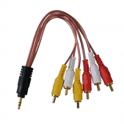 Powermaster 3.5 mm stereo erkek / 6 rca erkek 5+1 kablo