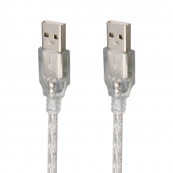 Powermaster 3 metre 2.0v şeffaf usb erkek-erkek kablo