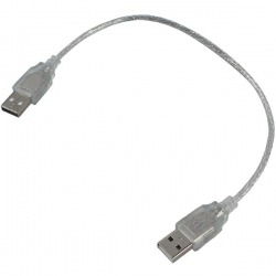 Powermaster 50 cm şeffaf usb erkek-erkek kablo