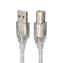 Powermaster 5 metre 2.0v şeffaf/mavi usb yazici kablosu