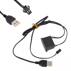 Powermaster 5 Metre 5 Volt USB Adaptörlü Neon Buz Mavi İp Aydınlatma PM-6080