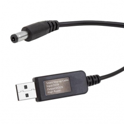 Powermaster 5V-12V USB To DC 5.5*2.5Mm Kablo (12 Volt 1 Amper)
