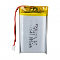 Powermaster 802540 3.7 Volt 850 Mah Lityum Polimer Pil