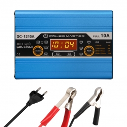 Powermaster dc-1210a 12 volt max 10 amper digital ekranli akilli kuru - asit - jel akü şarj cihazi