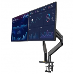 Powermaster g32 22 - 32 amortisörlü stand çift kol lcd-led monitör tutucu stand aski aparati