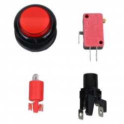 Powermaster ic-180j-1 atari butonu 12v ledli kafa çapi 24mm delik çapi 24mm