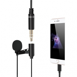 Powermaster JH-041-A Cep Telefonu İçin Ligthning Girişli Youtuber Yaka Mikrofonu