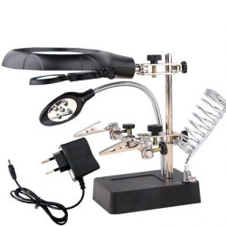 Powermaster MG-16129C Büyüteç - Havya Standı Adaptörlü (4.2V-500Ma)