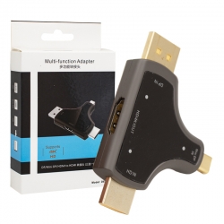 Powermaster mini dp+dp+hdmi to hdmi 4k çevirici