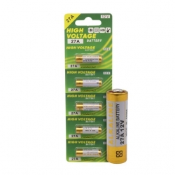 Powermaster MN27A 12 Volt 27A İnce Alarm Pili Alkaline Batarya (5'LI Paket)