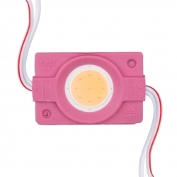 Powermaster modül led 12v 2.4w pembe cob 40x22 mm