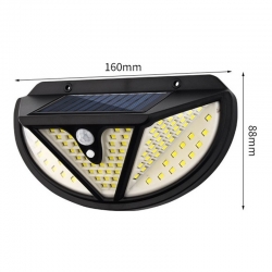 Powermaster mx-118 118 smd ledli hareket sensörlü üç modlu solar duvar lambasi