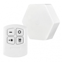 Powermaster MX-359 Tekli Altıgen Kumandalı Pilli Dokunmatik Tezgah Altı - Duvar Led Aydınlatma