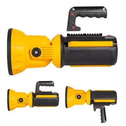 Powermaster MX-W5164-3 Kırmızı Mavi Çakarlı COB Ledli Şarjlı Kamp El Feneri Işıldak