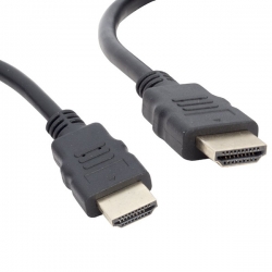 Powermaster plastik düz siyah 1.5 metre poşetli gold uçlu hdmi kablo