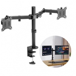 Powermaster PM-052 13-27'' Mekanik Çift Kol LCD-LED Gaming Monitör Tutucu Masa Stand Askı Aparatı