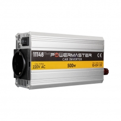 Powermaster pm-11148 12 volt - 500 watt modified sinus inverter (10-15v arasi-220v ac)