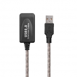 Powermaster pm-11426 usb 2.0 15 metre şeffaf usb uzatma kablosu