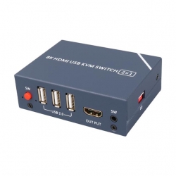 Powermaster PM-11777 8K Hdmi Usb Kvm Switch 2X1