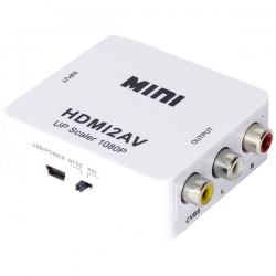 Powermaster pm-12861 hdmi to rca mini model 1920x1080 plastik kasa çevirici konvertör