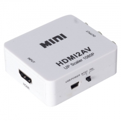 Powermaster pm-12861 hdmi to rca mini model 1920x1080 plastik kasa çevirici konvertör
