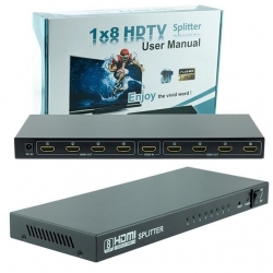 Powermaster PM-14218 1 Giriş 8 Çıkış Port 1080P FHD HDMI Dağıtıcı Splitter (8Li Çoklayıcı)