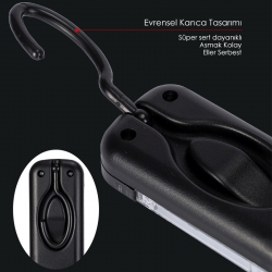 Powermaster pm-14905 220 volt 7 metre kablolu 100 ledli seyyar çalişma lambasi