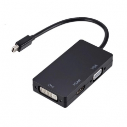 Powermaster PM-16102 Display Port To HDMI-VGA-DVI 3İn1 Çevirici