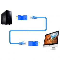 Powermaster PM-18225 30 Metre HDMI 4K Cat5/Cat6/Cat7 Uzatıcı Extender (RJ45 Uzatma - HDMI Kablo Gerekmez)