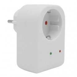 Powermaster PM-18521 Durum Ledli Akım Korumalı Tekli Priz 16 Amper - 3500 Watt Tekli Beyaz