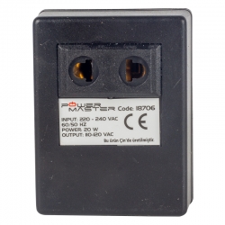 Powermaster pm-18706 220v-110v 20va ac/ac dönüştürücü transformatör
