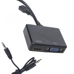 Powermaster pm-19260 hdmi to vga + hdmi splitter çevirici adaptör