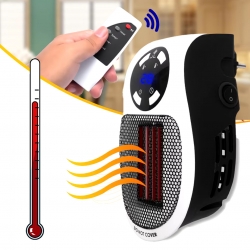 Powermaster pm-20327 500 watt priz tipi uzaktan kumandali taşinabilir isitici (zamanlayici) (om-1211)