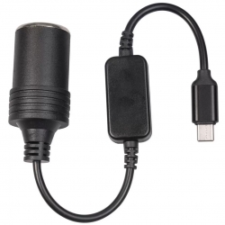 Powermaster pm-24759 type-c 5 volt to 12 volt çakmak fiş çevirici