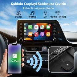 Powermaster pm-24923 kablosuz car play iphone ios 5ghz auto connect (kablolu carplay to kablosuz çevirici)