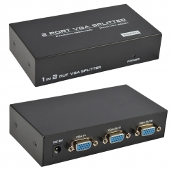 Powermaster pm-2502a 2 port 250 mhz 1920x1440 vga splitter dağitici