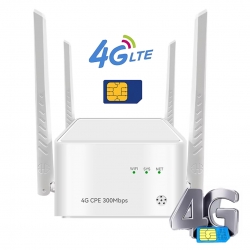 Powermaster pm-25136 300 mbps kablosuz iç mekan 4g/lte sim kart destekli bağimsiz modem - router