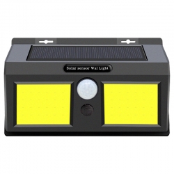 Powermaster pm-2520 96 smd ledli sensörlü çiftli solar cob led duvar tipi aplik