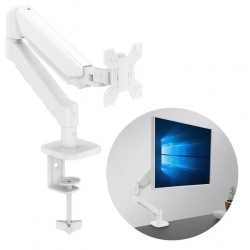 Powermaster PM-252 13-32'' Amortisörlü Stand Tek Kol LCD-LED Gaming Monitör Tutucu Beyaz Stand Askı Aparatı