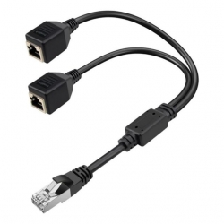 Powermaster PM-25434 Erkek RJ45 TO 2X Dişi Ethernet Çoklayıcı Splitter Dağıtıcı
