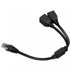 Powermaster PM-25434 Erkek RJ45 TO 2X Dişi Ethernet Çoklayıcı Splitter Dağıtıcı
